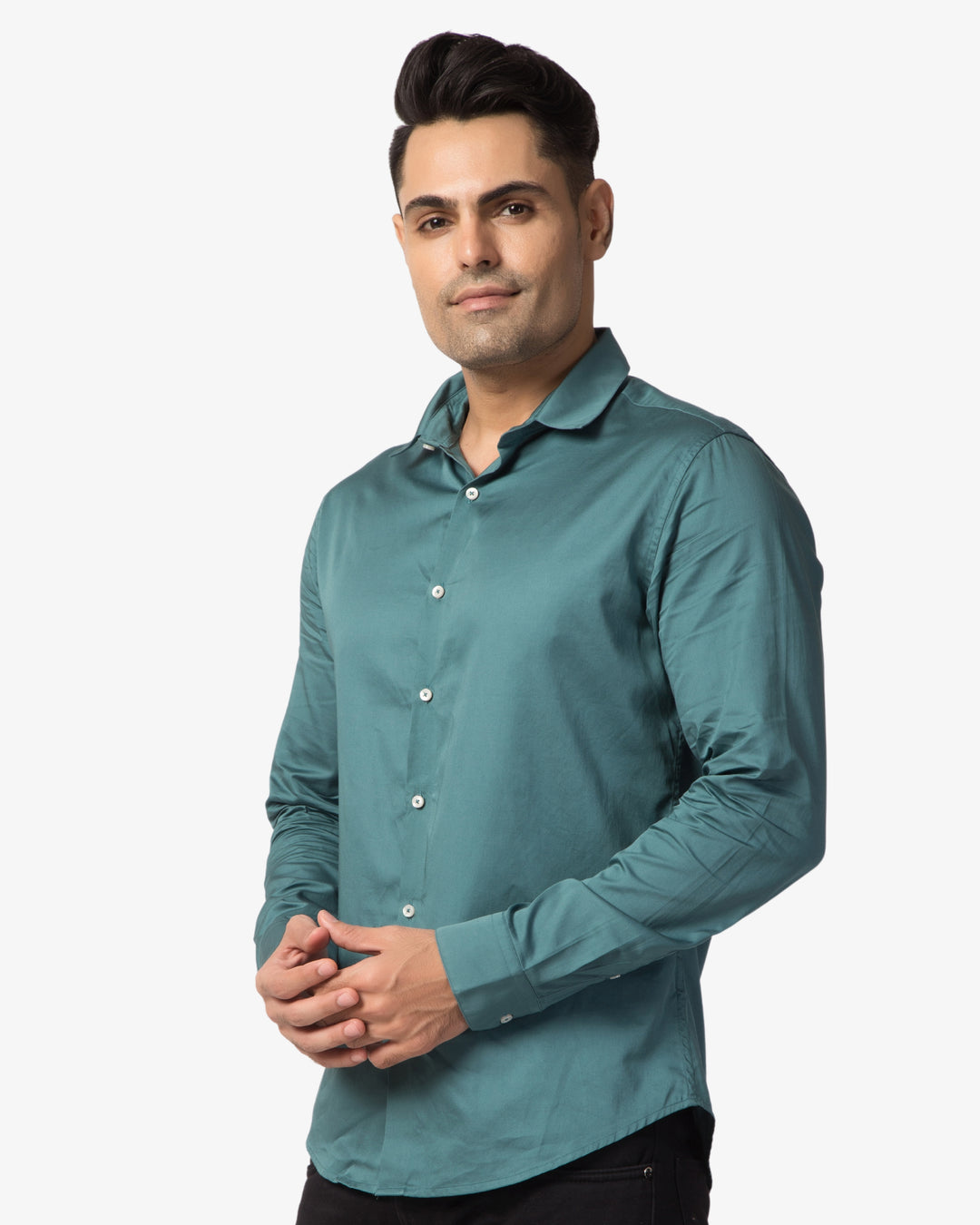 Super Pumped - Classic Teal Satin Shirt