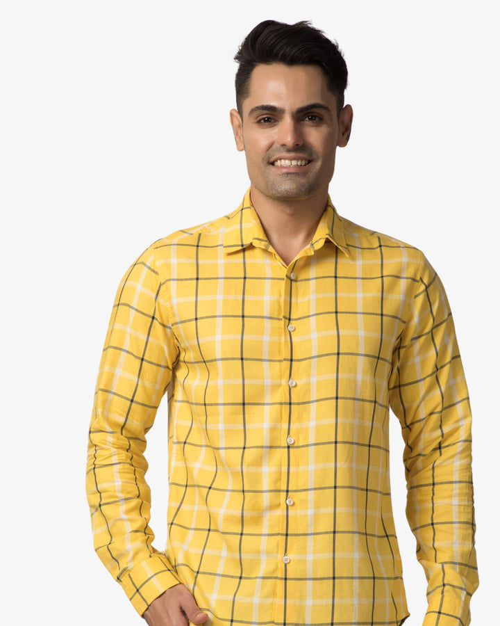 Super Pumped - Yellow Grid Check Shirt