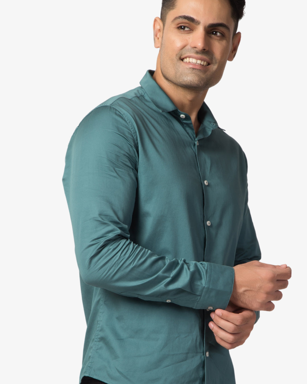 Super Pumped - Classic Teal Satin Shirt