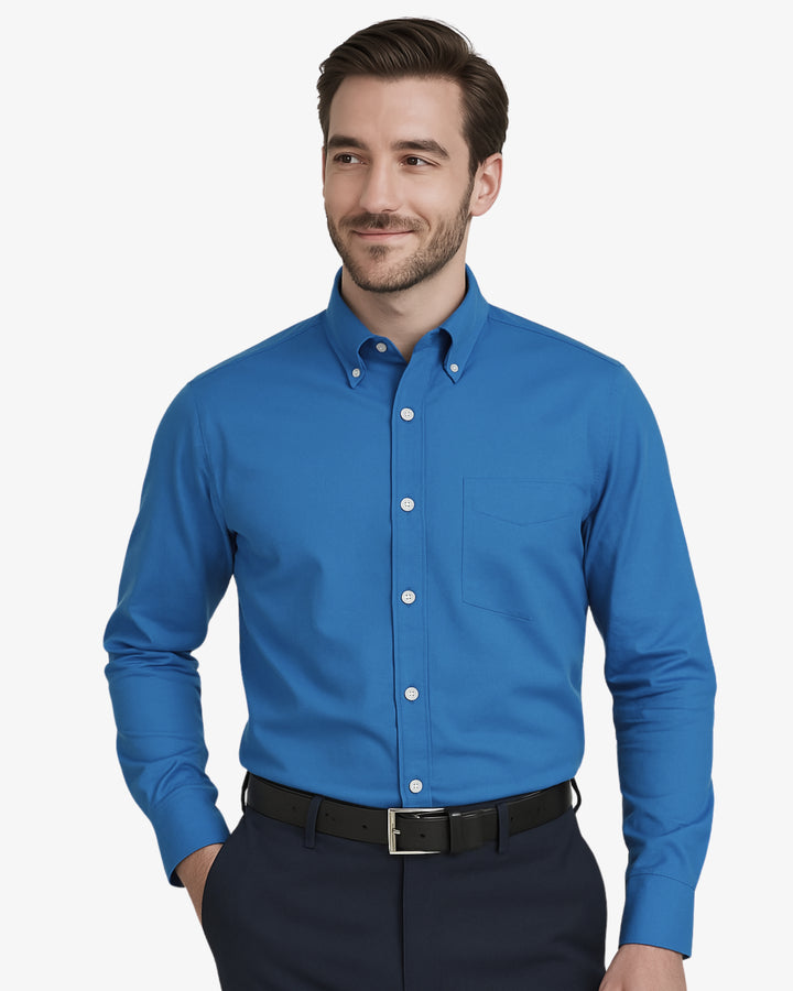 Oxford Button Down Ocean Blue Shirt : Essential