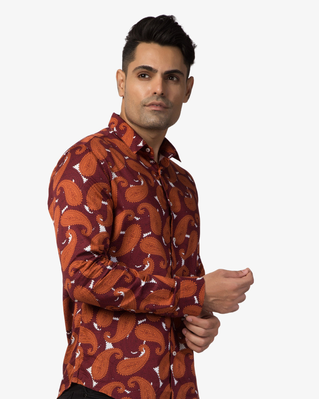 Super Pumped - Rust Paisley Print Shirt