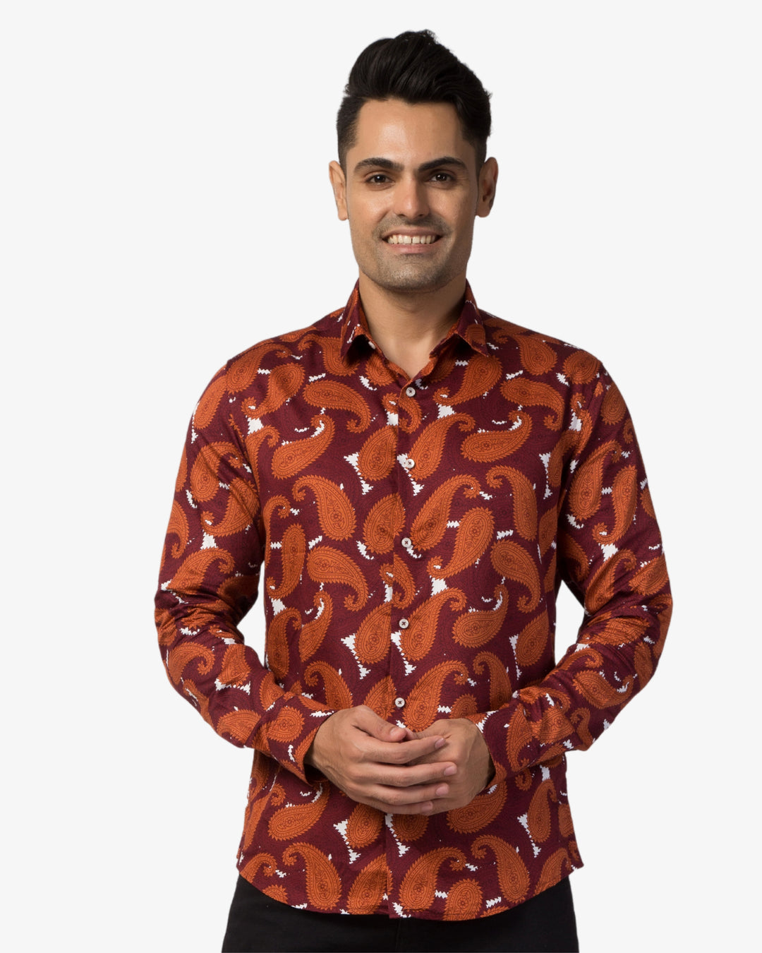 Super Pumped - Rust Paisley Print Shirt