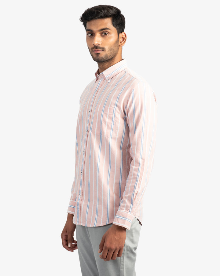 Classic Oxford Coral Stripes Shirt