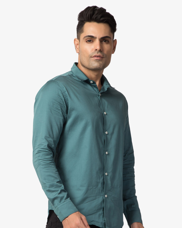 Super Pumped - Classic Teal Satin Shirt