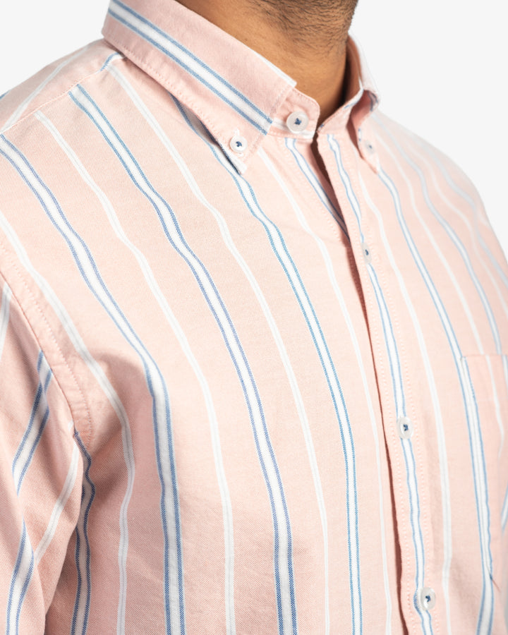 Classic Oxford Coral Stripes Shirt