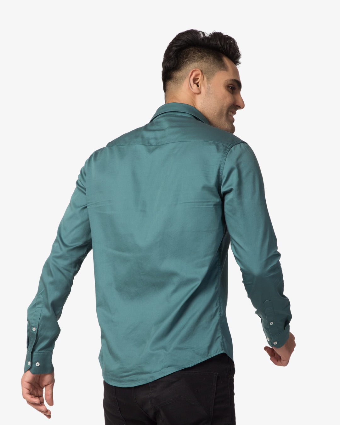 Super Pumped - Classic Teal Satin Shirt