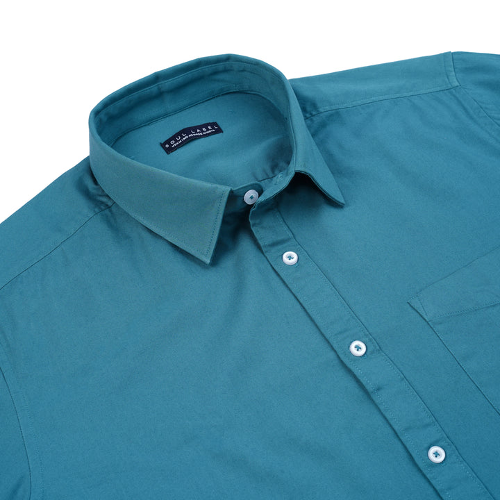 Twill Cotton Shirt – Boston Blue
