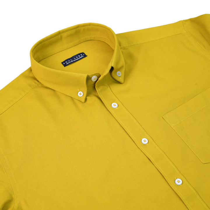 Oxford Button Down Mustard Shirt : Essential