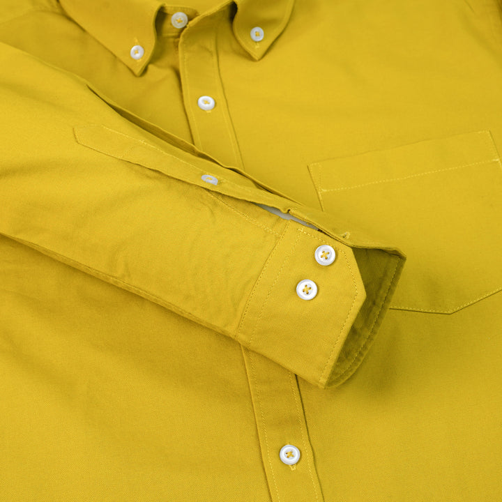 Oxford Button Down Mustard Shirt : Essential