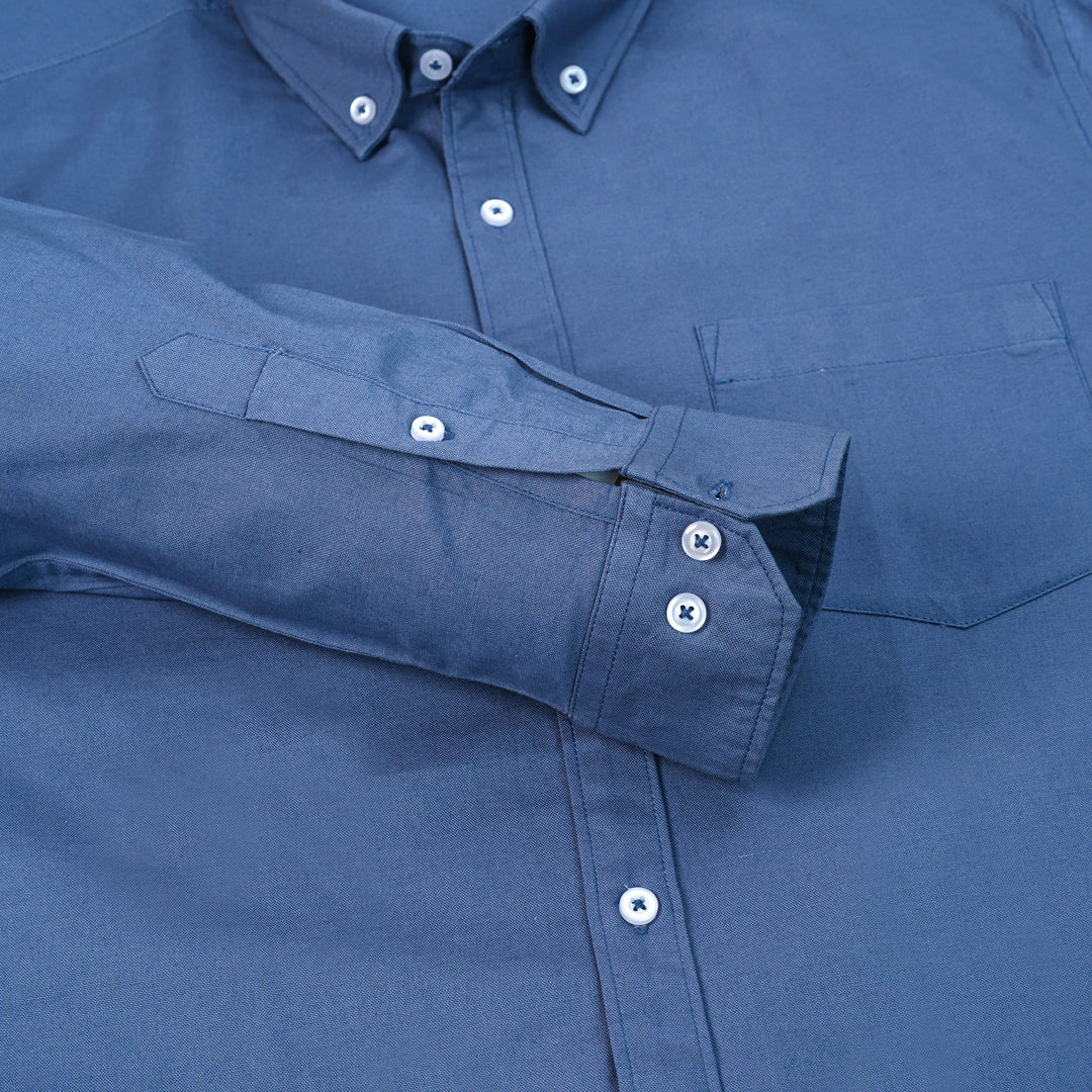 Oxford Button Down Polo Blue Shirt : Essential