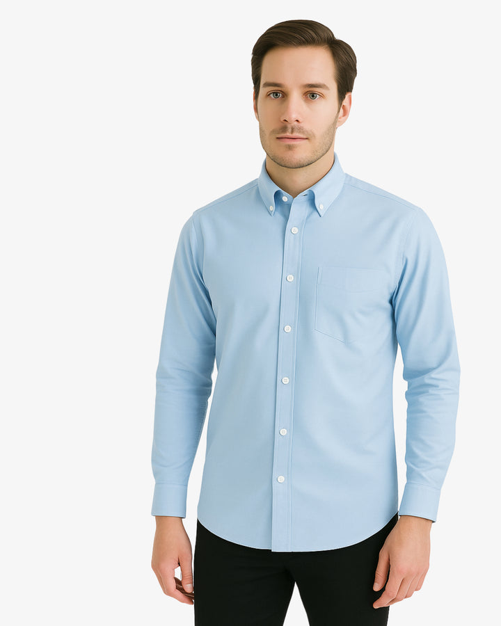Oxford Button Down Sky Blue Shirt : Essential